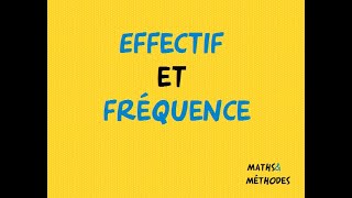 Effectif et fréquence [upl. by Nojram888]