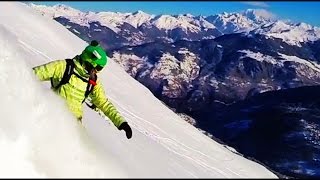 GoPro snowboarding Freeride les 3 vallees Val Thorens Meribel Courchevel [upl. by Binni]