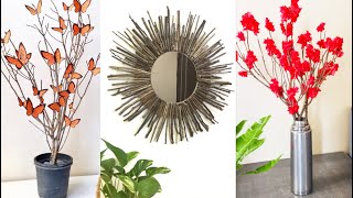 Home Decor Ideas with Wooden Sticks  Diy home decor ideas [upl. by Eisdnil]