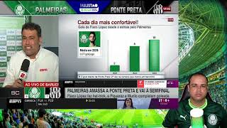 JORNALISTA FALOU APOS PALMEIRAS 5 X 1 PONTE PRETA PELO PAULISTÃO 2024 [upl. by Gadmann351]