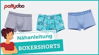 Eine Boxershorts aus Jersey nähen  mit Gummiband oder Tunnelbund [upl. by Muhammad]