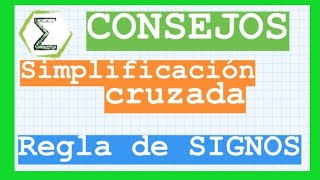 Simplificación cruzada de fracciones y consejos  MATEMATICA PREUNIVERSITARIA [upl. by Howzell]