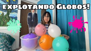 Haciendo slime explotando globos  Amymhz [upl. by Maillliw]