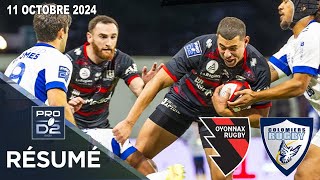 PRO D2  Résumé partie complète Oyonnax Rugby  Colomiers Rugby  J6  Saison 20242025 [upl. by Anaerda]