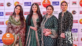 Yesha Rughani and Rab Se Hai Dua Cast at Zee Rishtey Awards 2024 [upl. by Kusin]