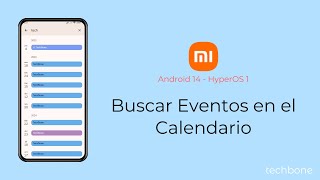 Buscar Eventos en el Calendario  Xiaomi Android 14  HyperOS 1 [upl. by Enyleuqcaj999]