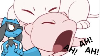 Aura reacts to Mew and Mewtwo Memedub [upl. by Aitnauq787]