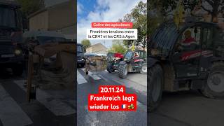 Frankreich fängt wieder an 🇫🇷🚜 frankreich demo protest bauerndemo traktor [upl. by Shawnee]