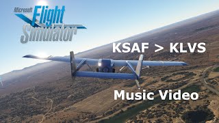 Landing in Las Vegas  MSFS 4K  KSAF  KLVS [upl. by Hgierb535]