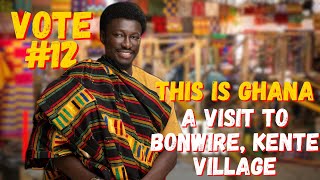 Nana Kwame Bediako visits Bonwire Kente weaving site amp promised them ultramodern Kente machines [upl. by Germann]