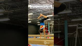 Extra difficult edition 😱👀😆 fypシ゚ gymnast beam handstandworkout trend shorts viral [upl. by Peltz510]