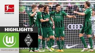 First Victory Since The End Of February  WolfsburgBorussia Mgladbach 13  Highlights  BL 2324 [upl. by Hgieloj]