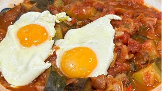 Pisto con huevos [upl. by Zipporah]