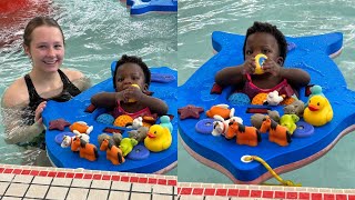 LIVING IN CANADA BABY SWIMMING LESSONS Ultimate First Lesson Routine  6MonthsOld Swimming VLOG [upl. by Esille]