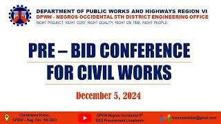 Procurement Livestream for DPWH Negros Occ 5th DEO Civil Works on December 5 2024 [upl. by Lexine]