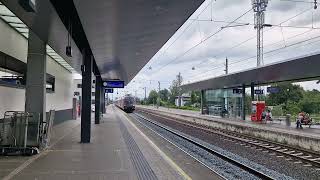 Durchfahrt des Verschubgüterzug VG 78483 und Einfahrt des railjet 668 am 21082024 in Dornbirn [upl. by Refinneg]