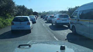 Heavy traffic congestion on the John Ross Parkway at Richards Bay in South Africa [upl. by Zul]