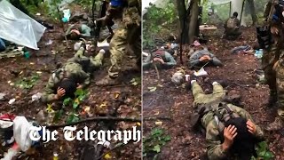 Moment Russian troops surrender to Ukrainian soldiers in Izyum [upl. by Anisamoht]