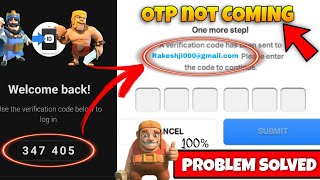 SUPERCELL ID VERIFICATION CODE NOT COMING  PROBLEM SOLVED Gmail OTP not sent by coc Clash of clans [upl. by Rehportsirhc]