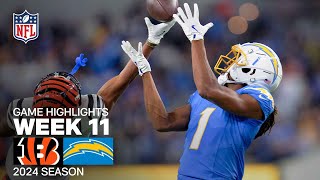 Cincinnati Bengals vs Los Angeles Chargers Game Highlights  NFL 2024 Season Week 11 [upl. by Taryn87]