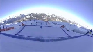 ÖSV  Eine Fahrt mit Thomas Harasser beim SkicrossWeltcup im Montafon [upl. by Aihsiek]