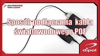 Sposób podłączania plastikowego kabla światłowodowego POF [upl. by Pamella385]