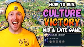 How to win a Culture Victory in Civilization 6 2024  Mid and Late Game [upl. by Ainival]