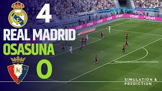 REAL MADRID 40 OSASUNA • Highlights • La Liga 2425  SimulationRecreation [upl. by Rosalind]