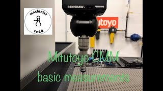 Mitutoyo CMM basic measurements [upl. by Leinahtan754]