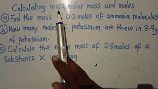 CHEMISTRY  Molar Mass  Moles  Mass  Harrison J Zulu Tutor [upl. by Eyaf529]