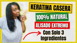 KERATINA CASERA Para ALISAR el CABELLO con MAIZENA ALOE VERA Y AZUCAR [upl. by Carlynn]