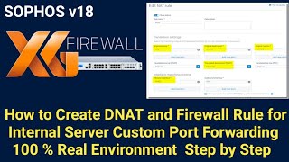 Sophos XG Firewall V18  How to Create DNAT and firewall rules for internal servers Training Video [upl. by Yessydo995]