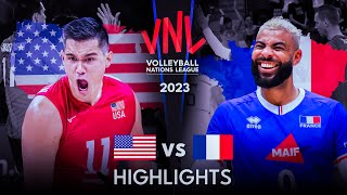 LEGENDARY MATCH  USA vs FRANCE  Mens VNL 2023 [upl. by Thompson]