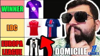 MA TIERLIST DES MAILLOTS DOMICILE DE LIGUE 1 2425  🇫🇷 tierlist football ligue1 jersey home [upl. by Irtimd]