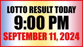 Lotto Result Today 9pm Draw September 11 2024 Swertres Ez2 Pcso [upl. by Ynotna93]