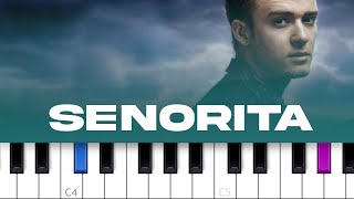 Justin Timberlake  Señorita piano tutorial [upl. by Assilat]