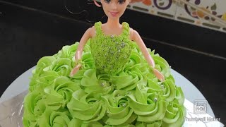 Barbie Doll Cake  Dome shape Doll Cake  perfect 12 kg doll cake [upl. by Meijer636]