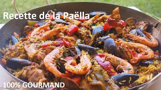 Préparation de la Paëlla recette royale au poulet chorizo et fruits de mer [upl. by Anaerda]