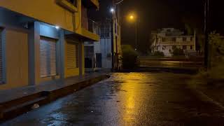 Walking rain twilight POV Mauritius ASMR around Port Louis Bridgestone [upl. by Emelita]