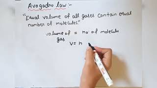 Avogadro law state of matter class 11 chapter 10 [upl. by Adnole]