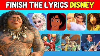 Can You Finish The Lyrics of Disney  Disney Quiz [upl. by Einned565]