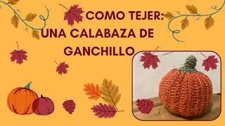 GANCHILLO CALABAZA DE HALLOWEEN Tutorial [upl. by Tamer]