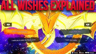 DRAGONBALL Sparking Zero SUPER SHENRON ALL WISHES EXPLAINED [upl. by Alisun]