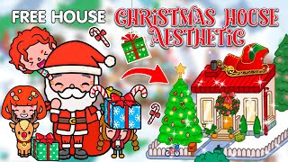 🎄Free Christmas House Makeover ☃️ How To Decorate Aesthetic Toca Boca House Ideas 😍 Toca Life World [upl. by Suruat476]