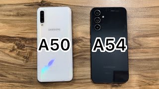 Samsung Galaxy A50 vs Samsung Galaxy A54 [upl. by Egiap]