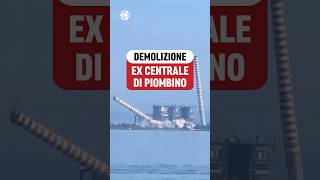 Demolizione camini dellex centrale di Piombino  VIDEO COMPLETO👆👆 [upl. by Eiclud409]