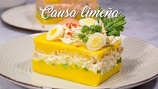 CAUSA DE CANGREJO Y CAUSA DE POLLO  COMIDA PERUANA  RECETA DE ACOMERPE [upl. by Aniratac]