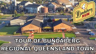 TOUR and Drone Footage of BUNDABERG Queensland Regional Australia  Bundaberg Rum Distillery [upl. by Enyak]