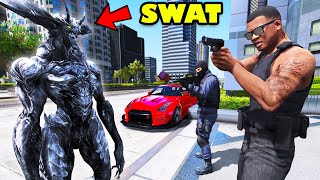 Franklin Found HELL GOD As A CHIEF OF SWAT in GTA 5  SHINCHAN and CHOP [upl. by Olrak]