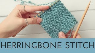 How to Knit the Herringbone Stitch [upl. by Leinod]